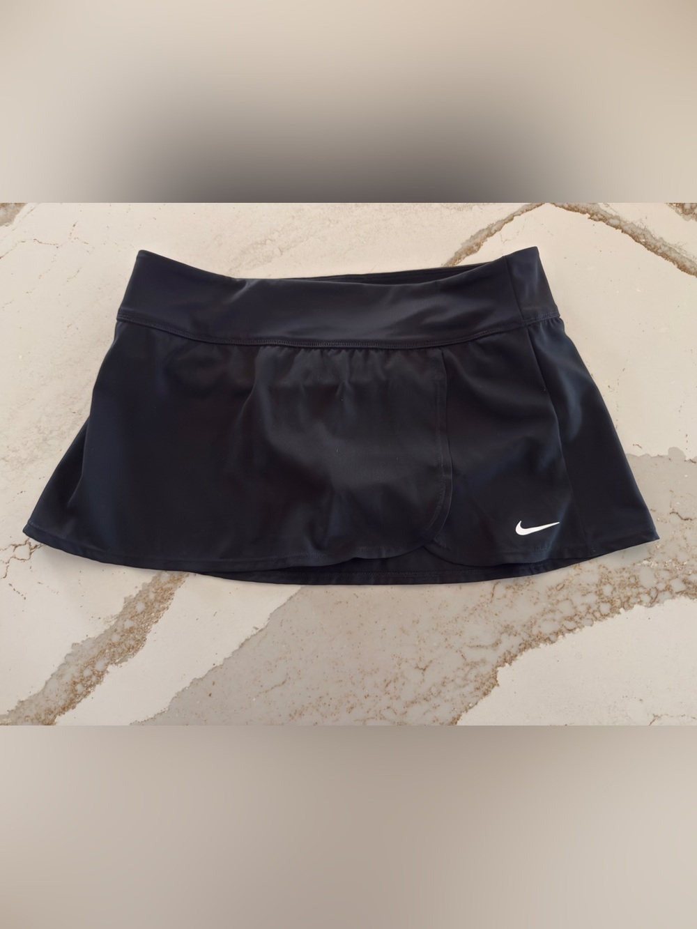 Nike Black Swim Skort with Built-In Shorts, Women's Medium